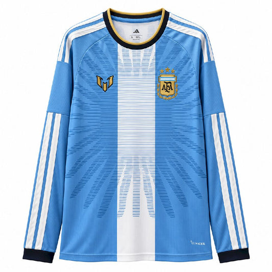 Men's Argentina 2026/27 Home Long Sleeve Jersey - Messi Special Edition