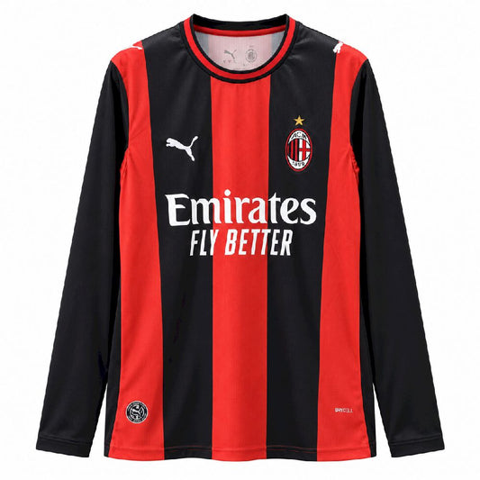 Men's AC Milan 2026/27 Home Long Sleeve Jersey