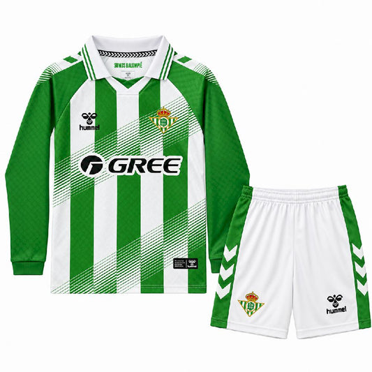 Kid's Real Betis 2026/27 Home Long Sleeve Kit