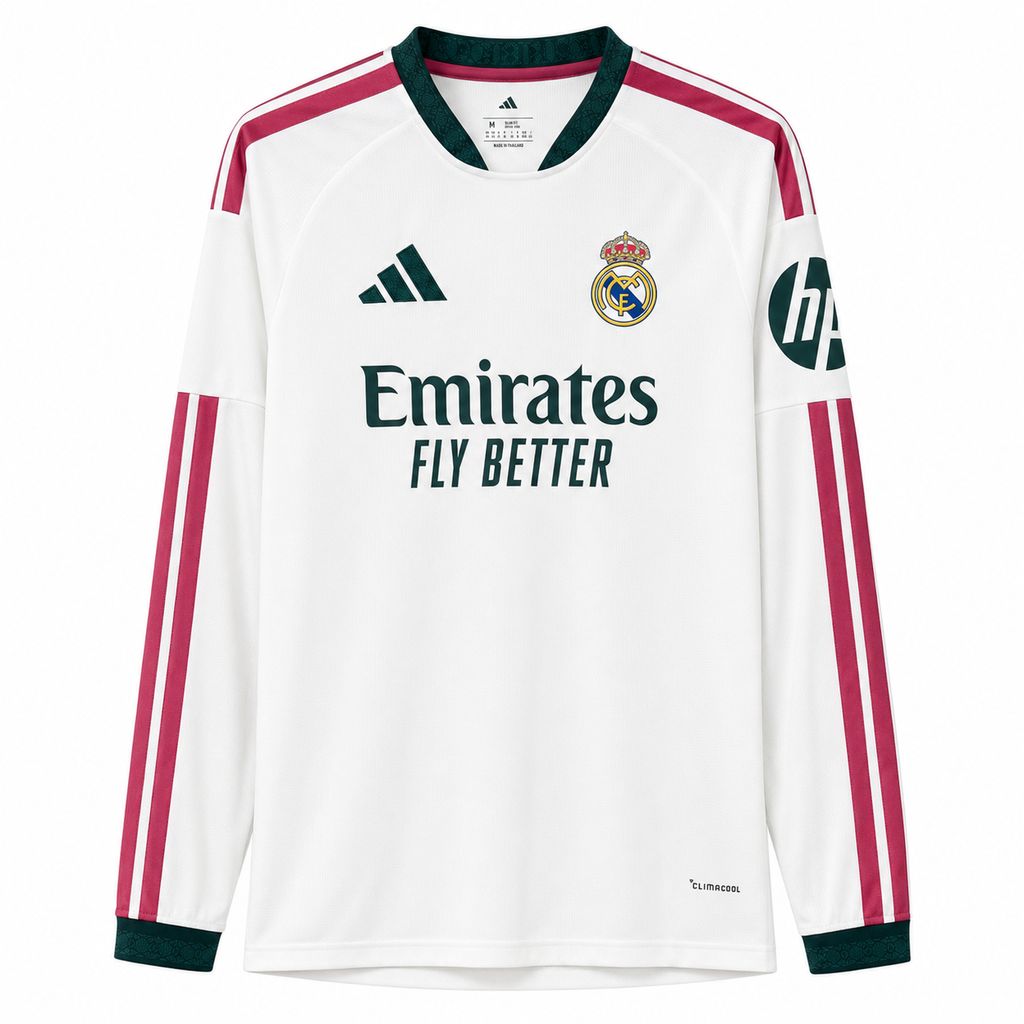 Men's Real Madrid 2026/27 Home Long Sleeve Jersey