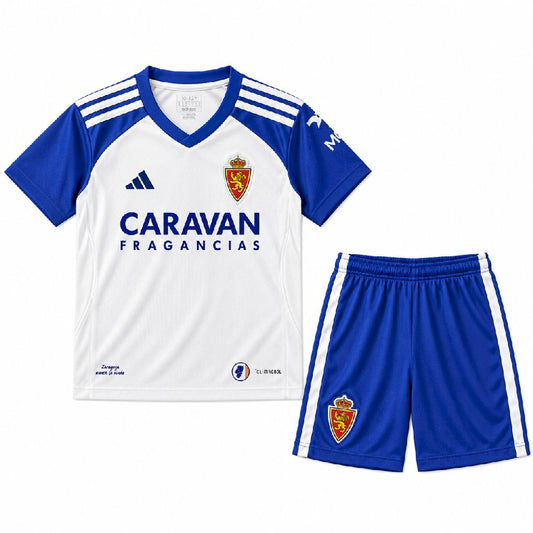 Kid's Real Zaragoza 2026/27 Home Kit