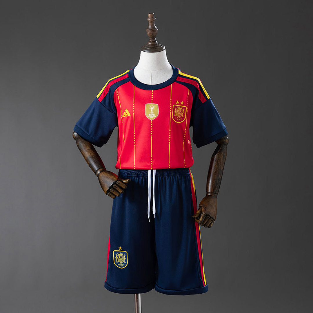 Kid's Spain 2026 Home Kit (2 stars) - World Champion Patch Incl.