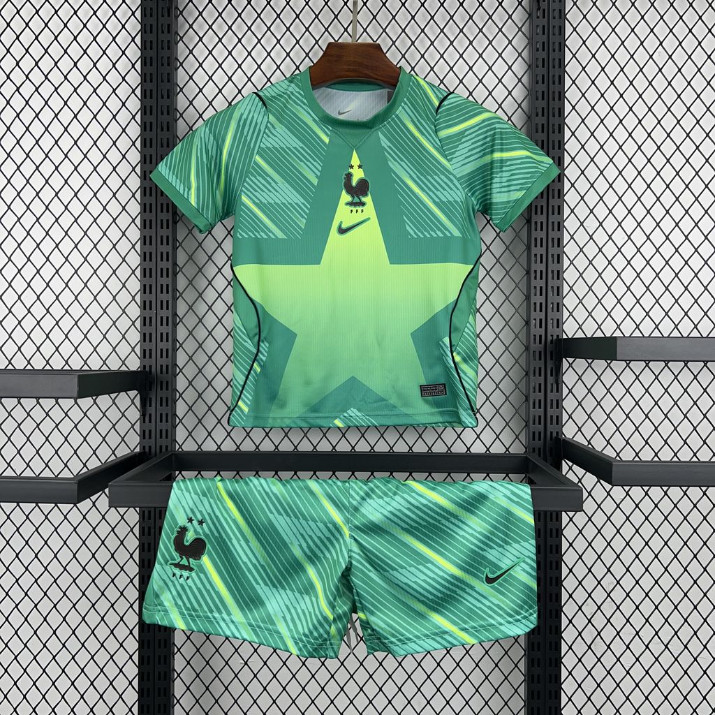 Kid's France 2026 Green GK Kit