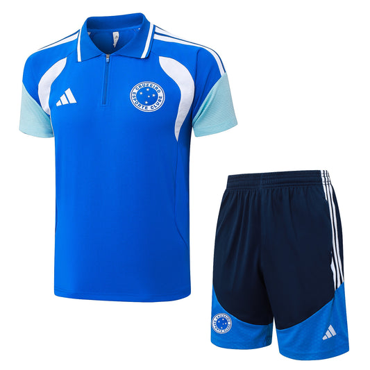 Men’s Cruzeiro 2026 Training Polo Set – Shirt & Pocket Shorts