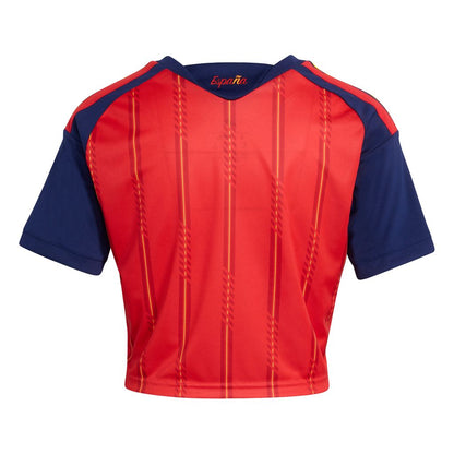 Women's Spain 2026 Home Cropped Jersey (Patch Incl)